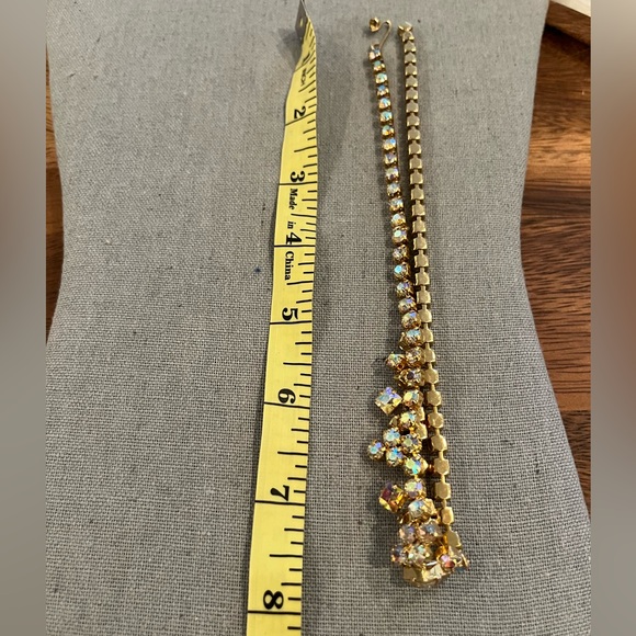 Vintage AB Crystal Necklace • Hook Closure - Picture 2 of 3